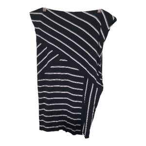 Vince Camuto Black and White Striped Knit Skirt